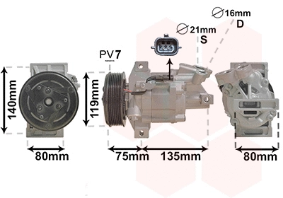 Compressor, air conditioning (1501K704)