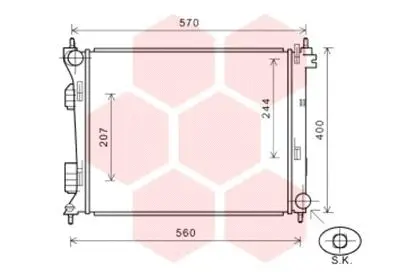Radiator, engine cooling (82002274)