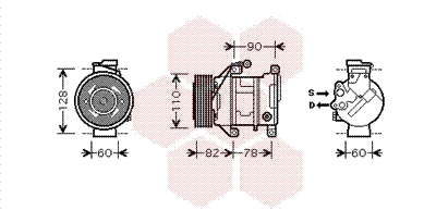 Compressor, air conditioning (0600K316)