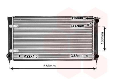Radiator, engine cooling (58002048)