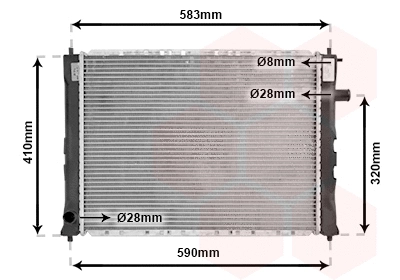 Radiator, engine cooling (02002111)