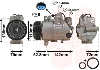 Compressor, air conditioning (0600K415)
