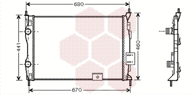 Radiator, engine cooling (13002278)