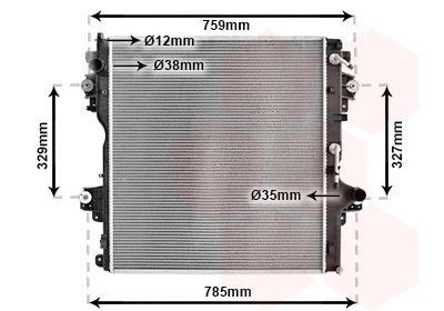 Radiator, engine cooling (53012708)