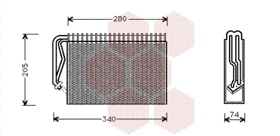 Evaporator, air conditioning (3700V289)