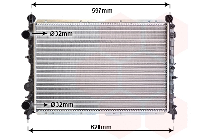 Radiator, engine cooling (01002068)