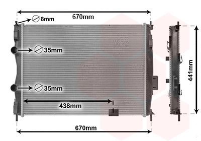Radiator, engine cooling (13002414)