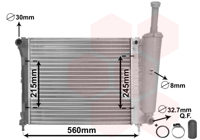 Radiator, engine cooling (17002345)