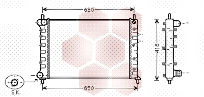 Radiator, engine cooling (73002077)