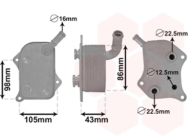 Oil Cooler, engine oil (03003414)