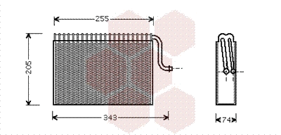 Evaporator, air conditioning (3700V171)