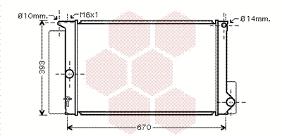 Radiator, engine cooling (53002397)