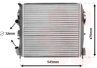 Radiator, engine cooling (43002325)