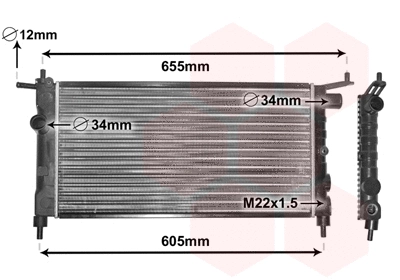 Radiator, engine cooling (37002183)
