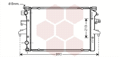 Radiator, engine cooling (58002231)