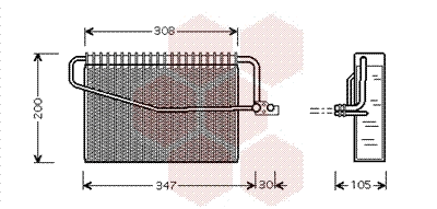 Evaporator, air conditioning (3000V329)