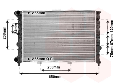 Radiator, engine cooling (01002029)