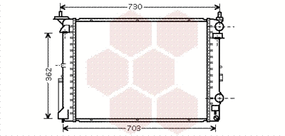 Radiator, engine cooling (43002319)
