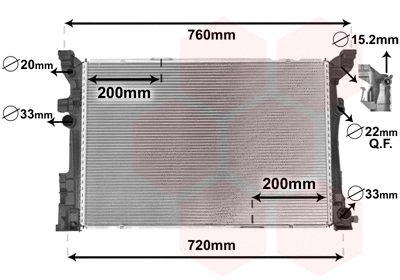 Radiator, engine cooling (30002654)
