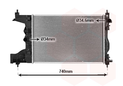 Radiator, engine cooling (08012704)
