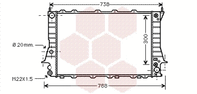 Radiator, engine cooling (03002082)