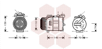 Compressor, air conditioning (0600K015)