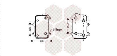 Oil Cooler, engine oil (74003063)