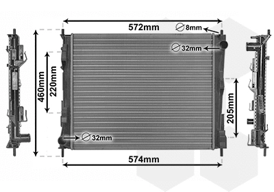 Radiator, engine cooling (43002374)