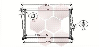 Radiator, engine cooling (06002335)