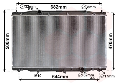 Radiator, engine cooling (25012226)