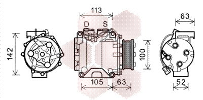 Compressor, air conditioning (2500K237)
