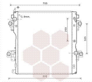 Radiator, engine cooling (53002604)