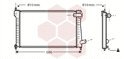 Radiator, engine cooling (09002182)