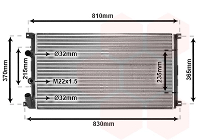 Radiator, engine cooling (43002276)