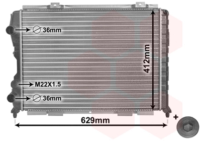Radiator, engine cooling (01002056)