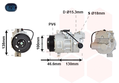 Compressor, air conditioning (0600K319)