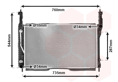 Radiator, engine cooling (37002432)