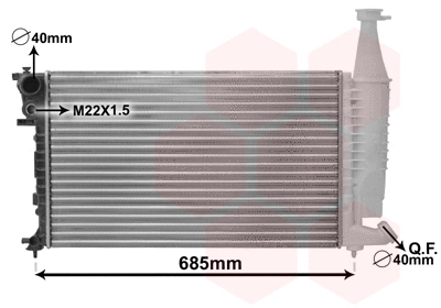 Radiator, engine cooling (09002140)
