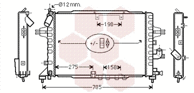 Radiator, engine cooling (37002365)