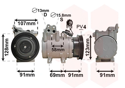 Compressor, air conditioning (8200K161)