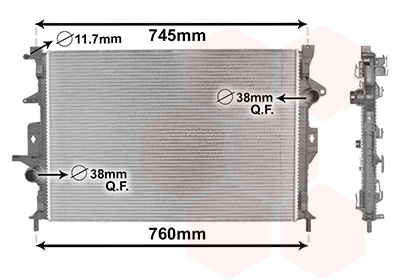 Radiator, engine cooling (59002186)