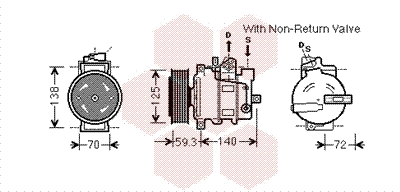 Compressor, air conditioning (0300K330)