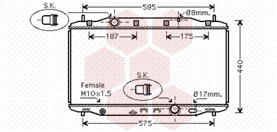 Radiator, engine cooling (25002190)