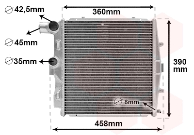 Radiator, engine cooling (74012704)