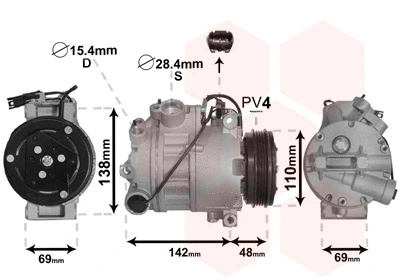 Compressor, air conditioning (0600K443)