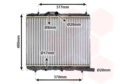 Radiator, engine cooling (37002590)