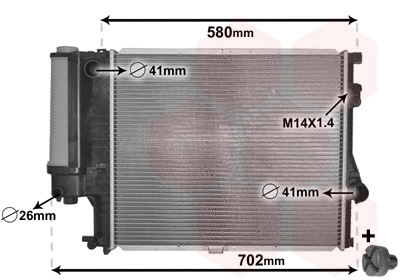 Radiator, engine cooling (06002186)