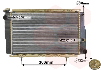 Radiator, engine cooling (43002001)