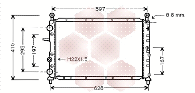 Radiator, engine cooling (17002099)