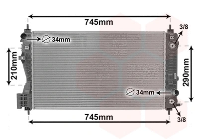 Radiator, engine cooling (37012714)